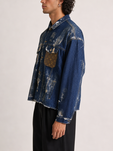 Giacca Denim Distressed