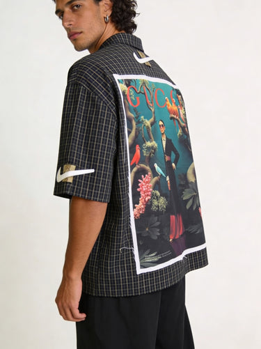 Camicia Quadri Scuri Manica Corta