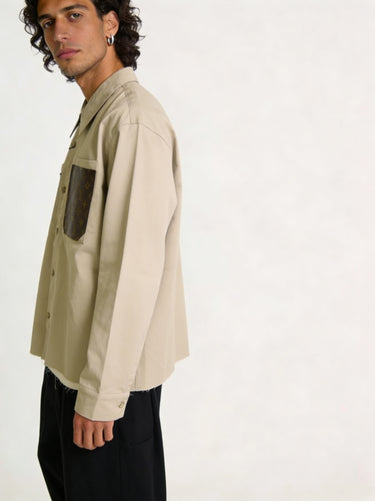 Camicia Sabbia Monogram Patch