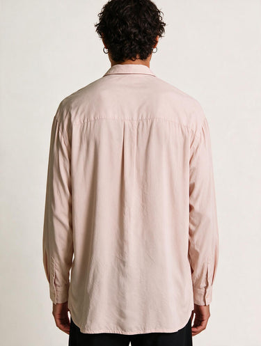 Camicia Oversize Rosa Tessuto Cascante