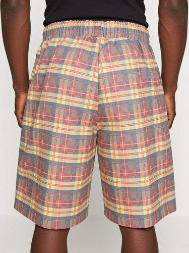 Bermuda Tartan Multicolor Effetto Vissuto