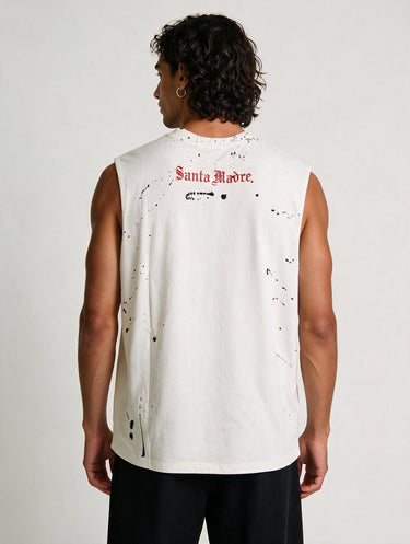 Canotta Minimal Oversize “Sex Before Party” – White
