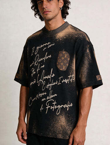 T-Shirt Custom Poetry Brown Boxy Fit