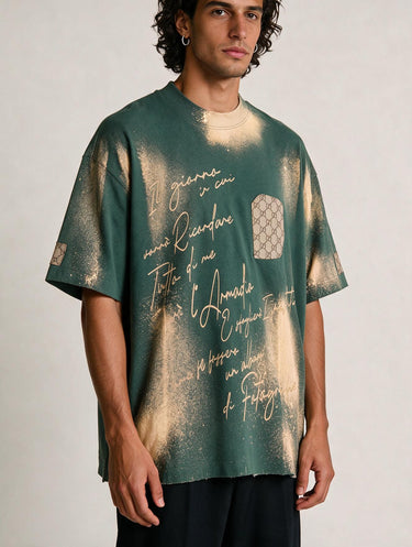 T-Shirt Custom Poetry Green Boxy Fit