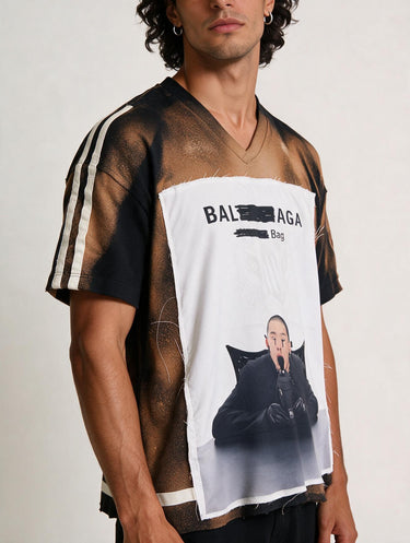 T-Shirt Football BB Woman Marrone