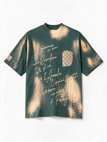 T-Shirt Custom Poetry Green Boxy Fit