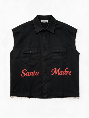 Camicia smanicata “Santa Madre” – Black