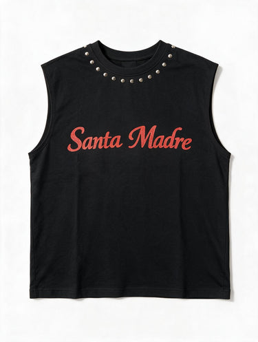 Canotta Minimal Oversize “Santa Madre” – Black