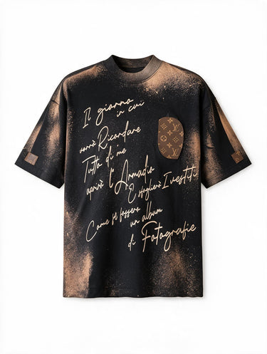 T-Shirt Custom Poetry Brown Boxy Fit