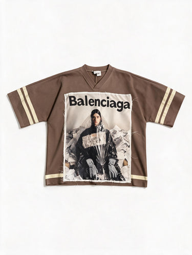 T-Shirt Football BB Woman Marrone