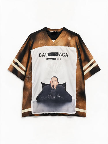 T-Shirt Football BB Woman Marrone