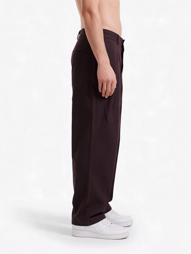 Pantalone Minimal Sartoriale Bordeaux – foto 2