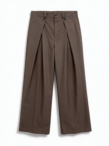 Pantalone Minimal Sartoriale Marrone – foto 2