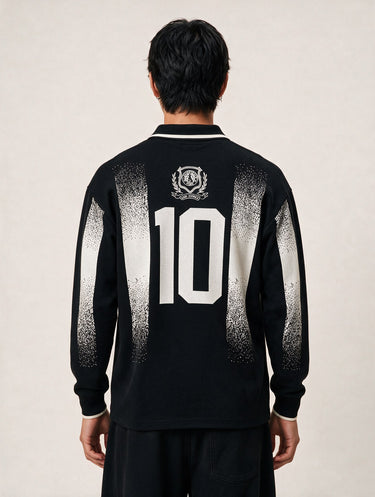 Polo Les Artists Football Nera Manica Lunga – foto 2