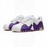Sneaker Custom LV Bianca e Viola con Lacci in Corda, paio vista laterale – Vietato Fumare Store
