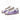 Sneaker Custom LV Bianca e Viola Sfumato con Lacci Brillantinati, paio vista laterale – Vietato Fumare Store