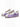 Sneaker Custom LV Bianca e Viola Sfumato con Lacci Brillantinati, paio vista laterale – Vietato Fumare Store
