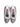 Sneaker Custom LV Bianca e Viola Sfumato con Lacci Brillantinati, paio visto dall'alto