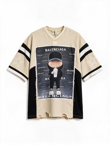 T-Shirt Football BB Cartoon Beige